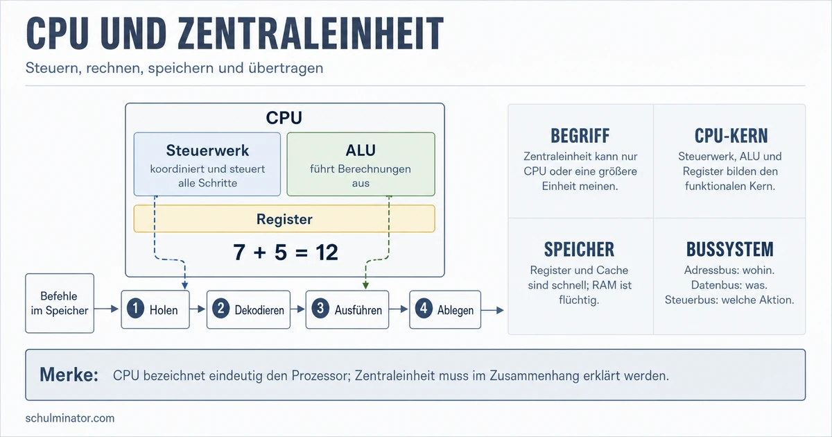 Zentraleinheit: CPU, Speicher und Busse verstehen