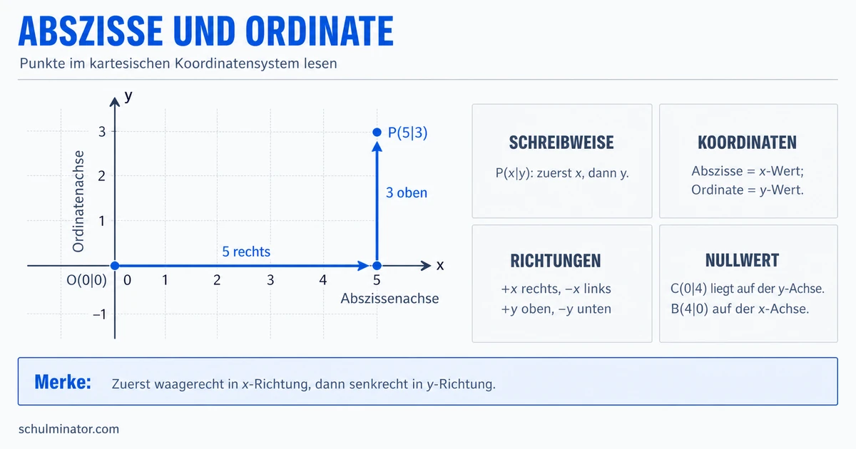 Abszisse und Ordinate einfach erklärt