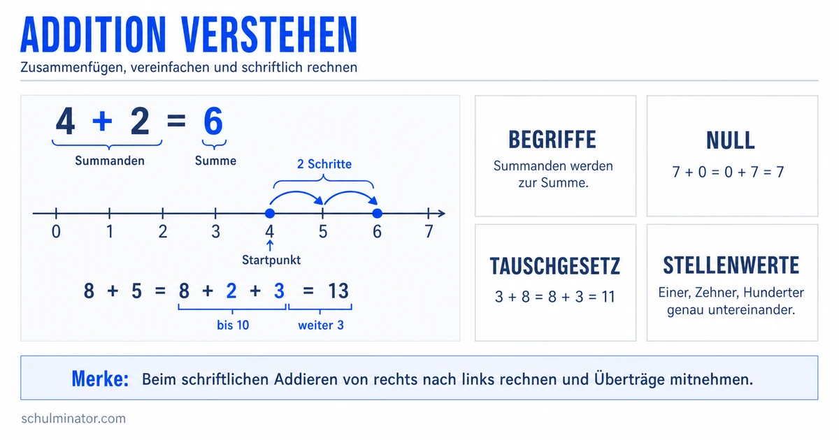 Addition verstehen: Plusrechnen einfach erklärt