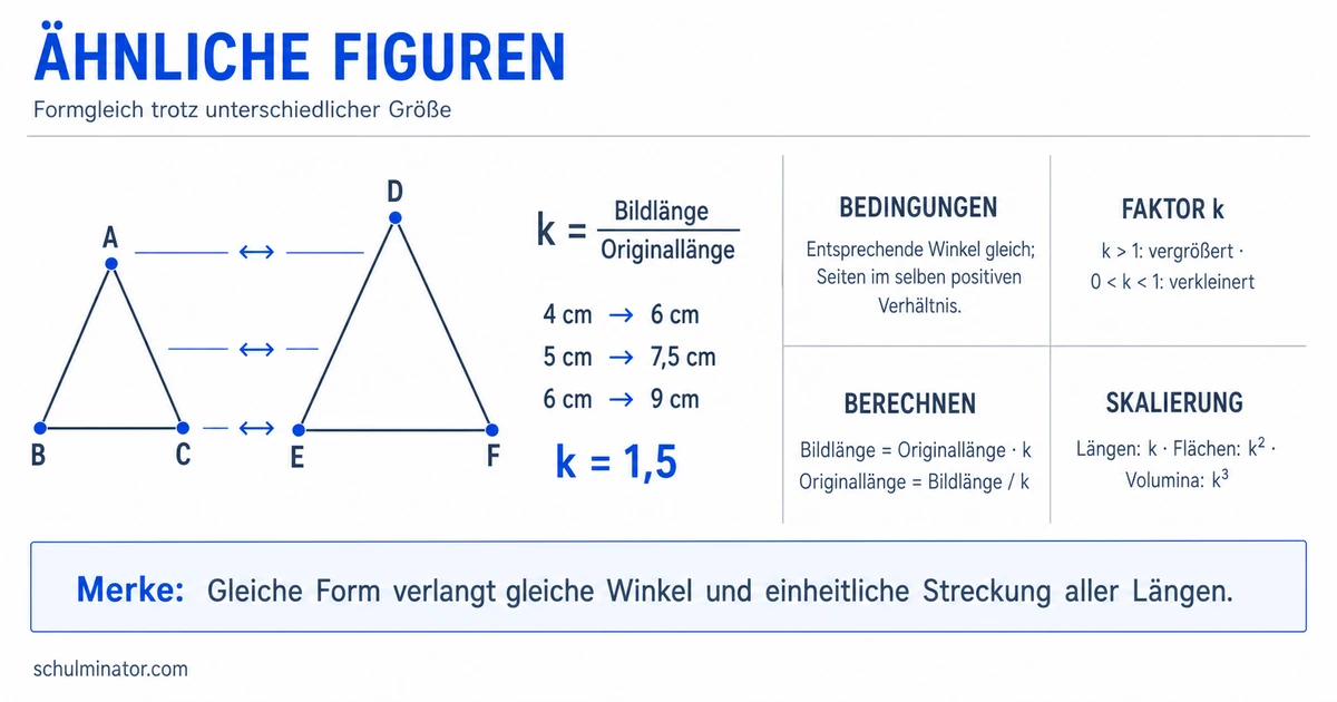 Ähnlichkeit: Figuren erkennen und berechnen