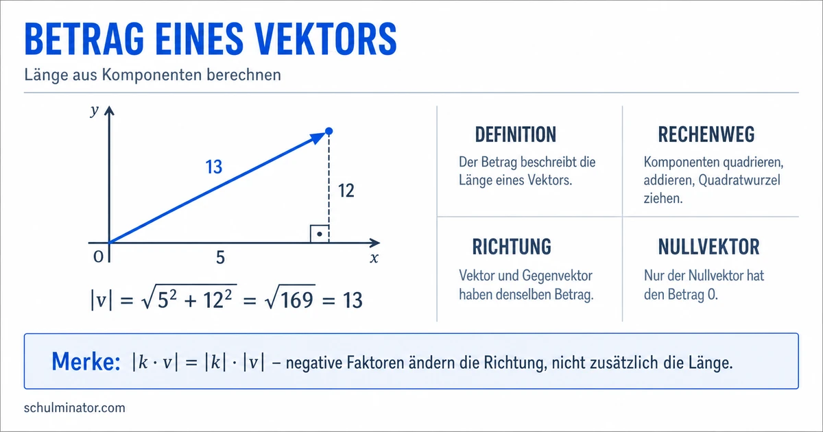 Betrag eines Vektors berechnen und anwenden