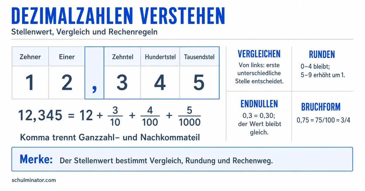 Dezimalzahlen verstehen und sicher rechnen