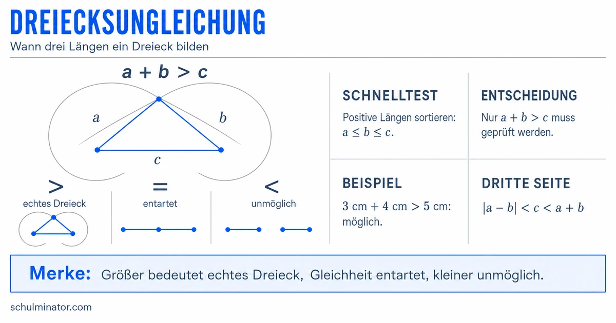 Dreiecksungleichung: Dreiecke sicher prüfen