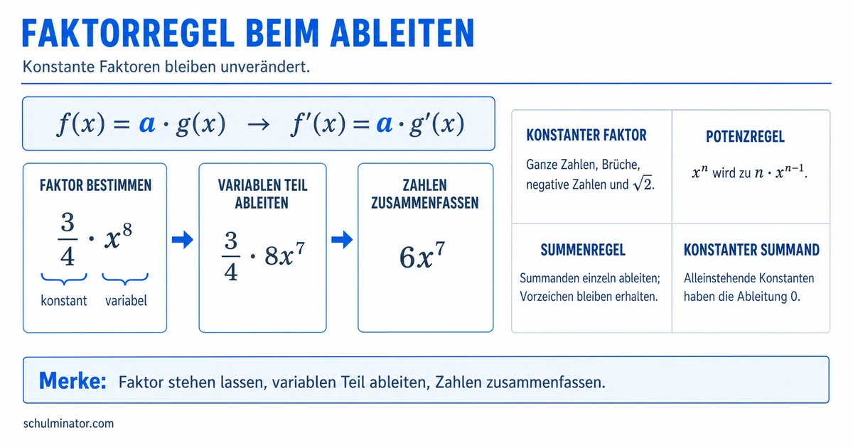 Faktorregel: Konstante Faktoren richtig ableiten
