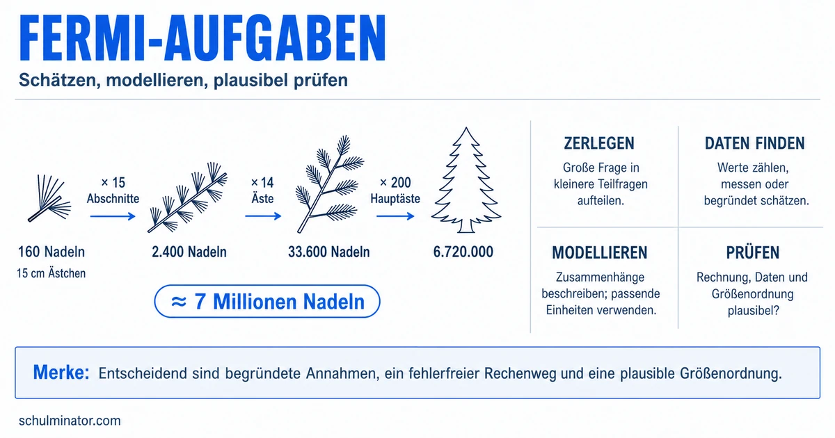 Fermi-Aufgaben lösen: Schätzen mit Plan