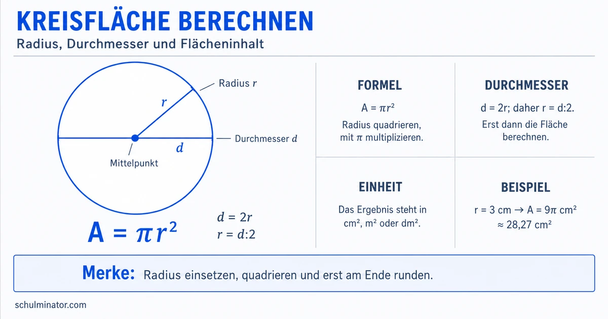 Flächeninhalt eines Kreises berechnen
