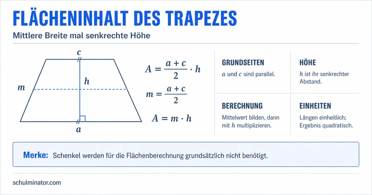 Flächeninhalt eines Trapezes berechnen