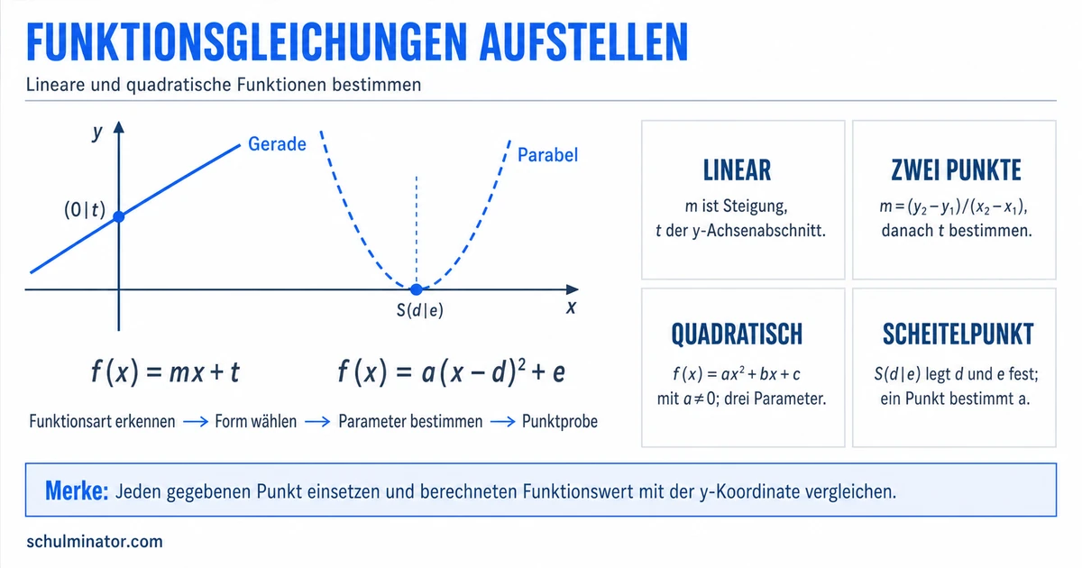 Funktionsgleichung aufstellen: Schritt für Schritt