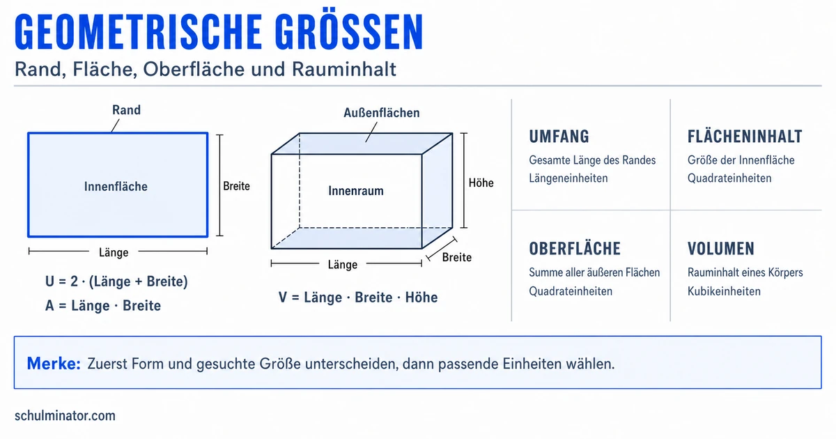 Geometrie-Grundlagen: Begriffe, Flächen und Körper