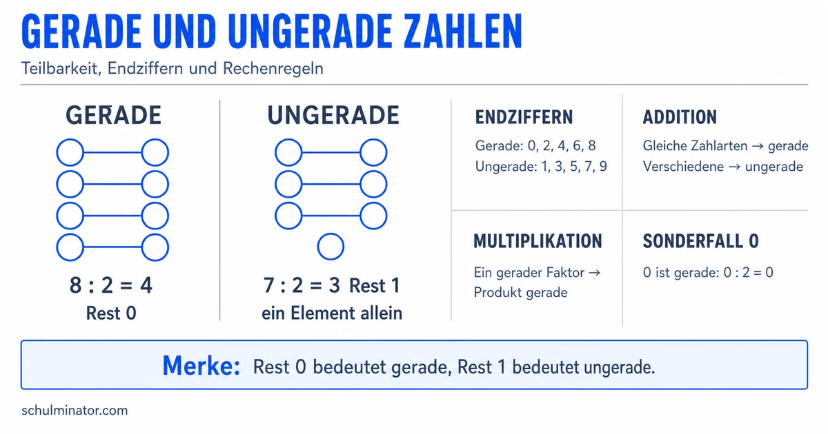 Gerade und ungerade Zahlen einfach erklärt