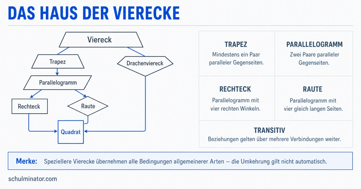 Haus der Vierecke: Arten erkennen und begründen