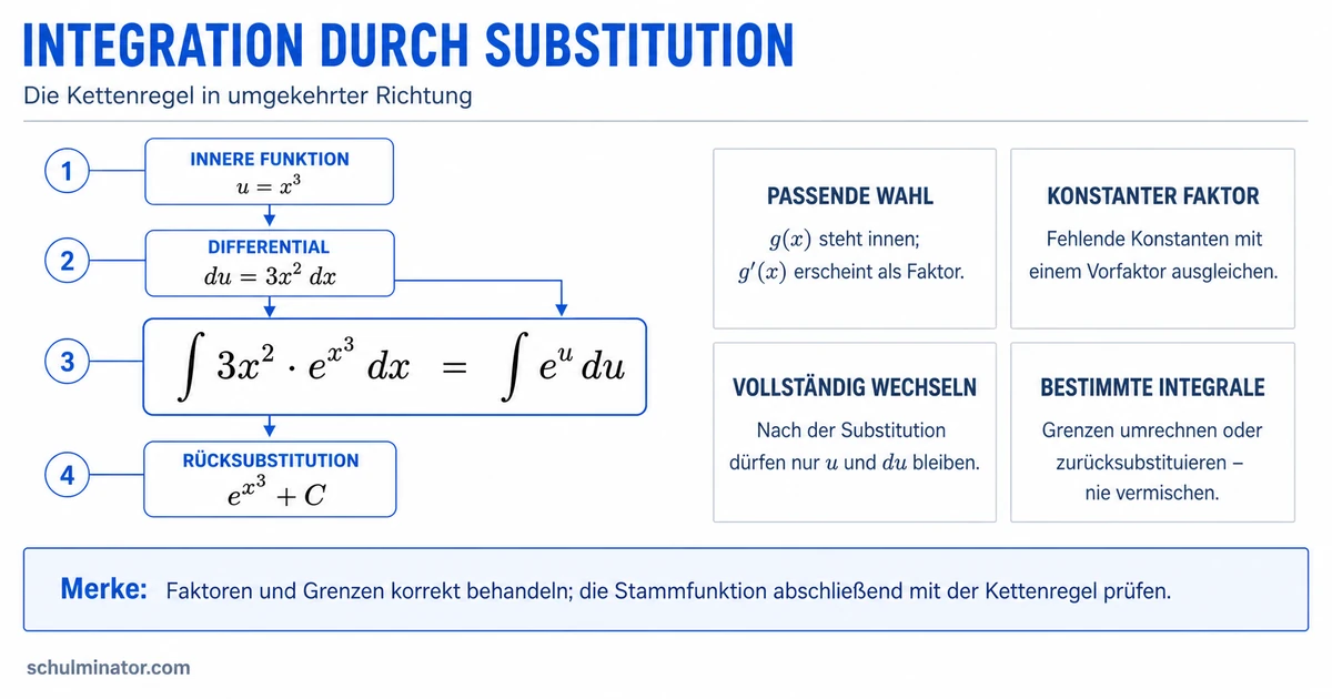 Integration durch Substitution: Anleitung und Beispiele