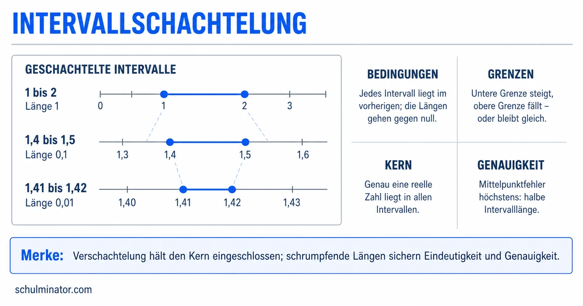 Intervallschachtelung: Wurzeln genau annähern