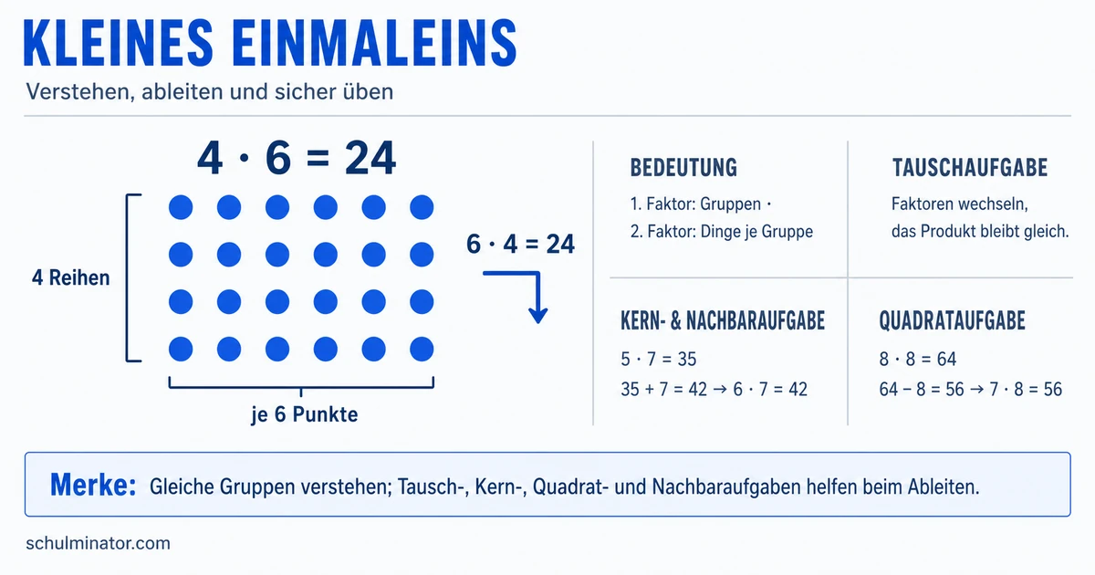 Kleines Einmaleins: verstehen, ableiten und üben