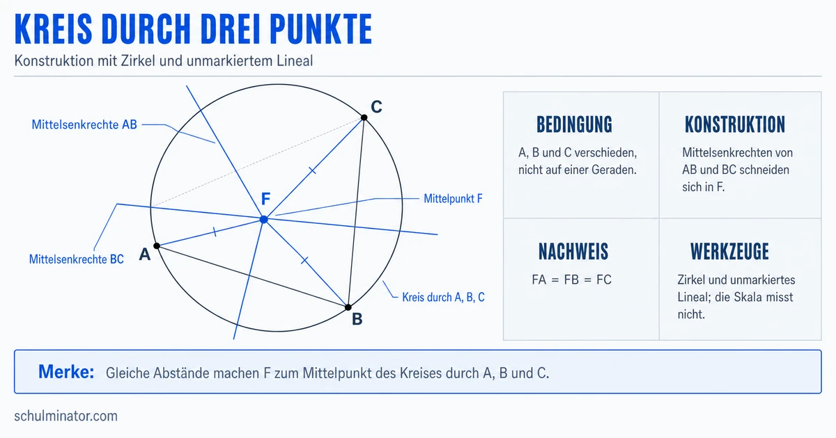 Konstruieren mit Zirkel und Lineal einfach erklärt