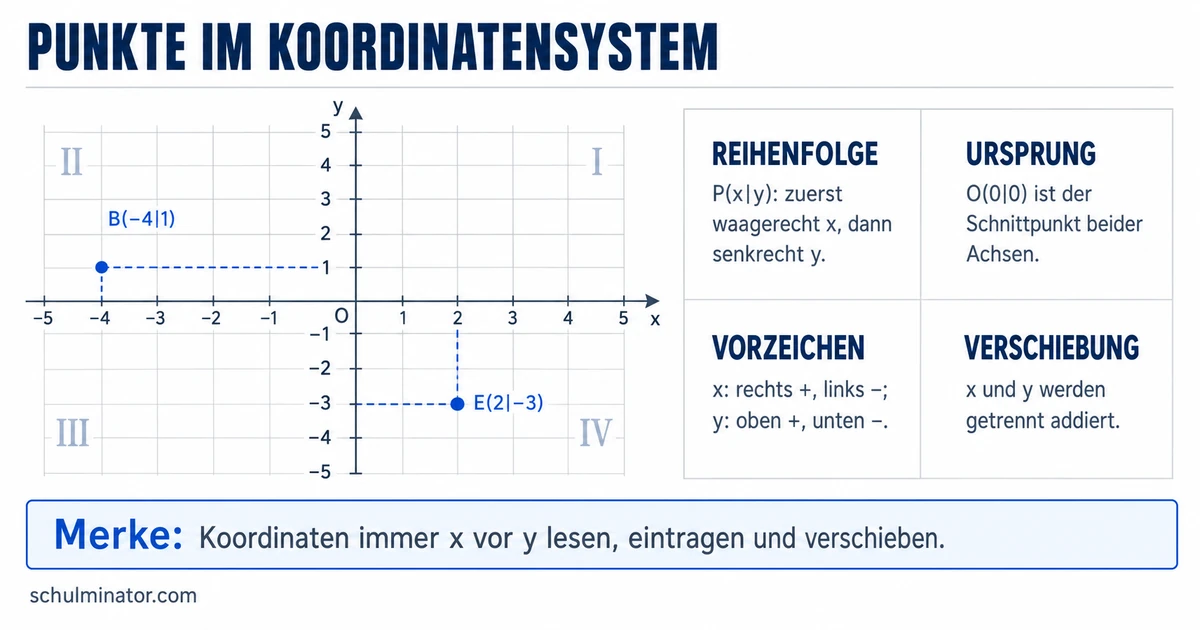 Koordinatensystem: Punkte lesen und eintragen