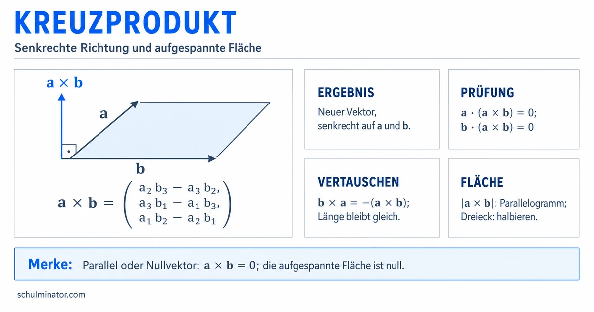 Kreuzprodukt berechnen und anwenden