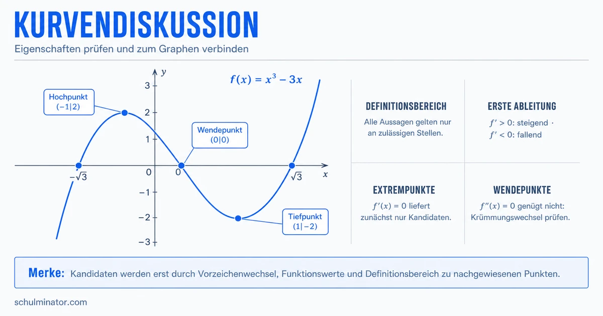 Kurvendiskussion: Funktionen systematisch untersuchen