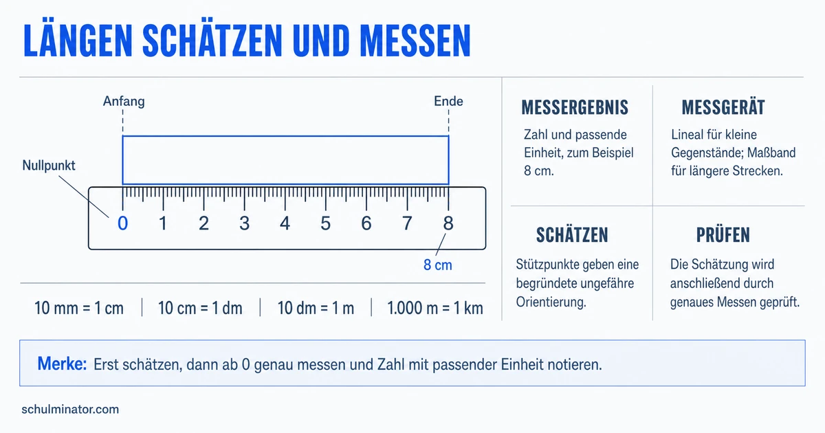 Längen messen: richtig ablesen und schätzen