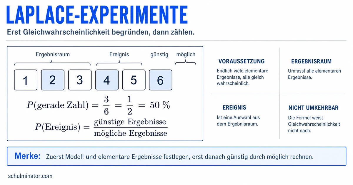Laplace-Experiment: Wahrscheinlichkeit berechnen