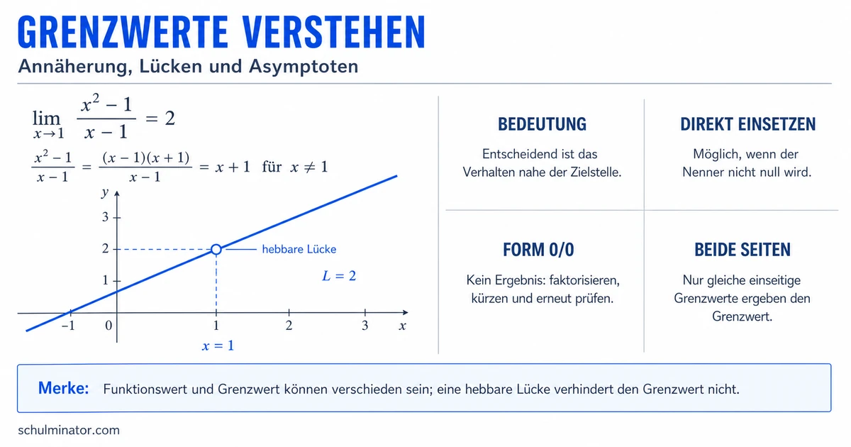 Limes verstehen und Grenzwerte berechnen
