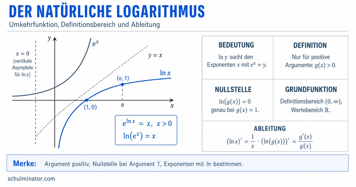 ln-Funktion: Eigenschaften, Ableitung und Anwendung