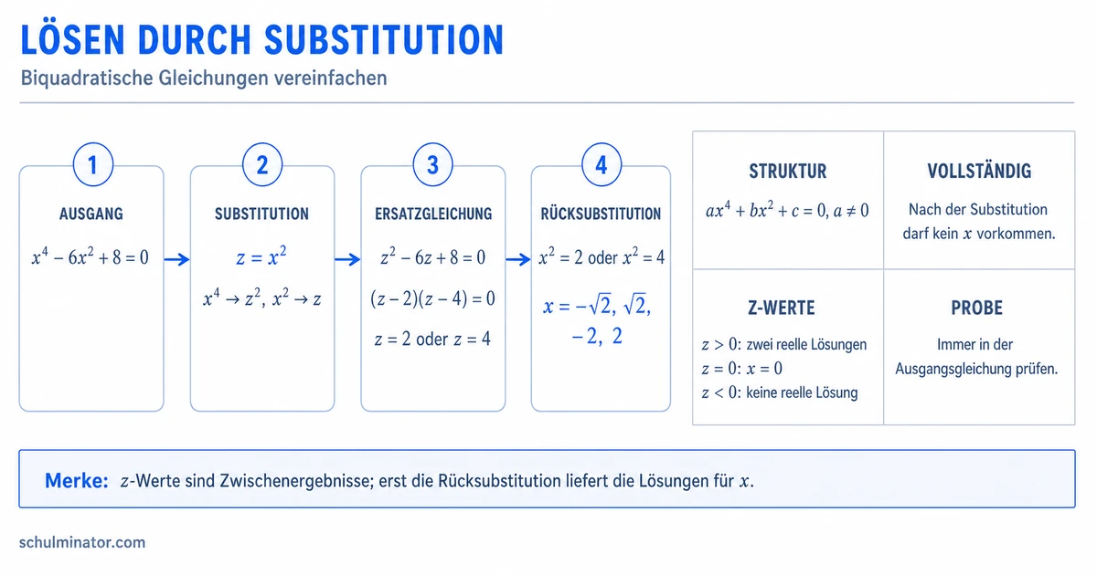 Gleichungen durch Substitution lösen
