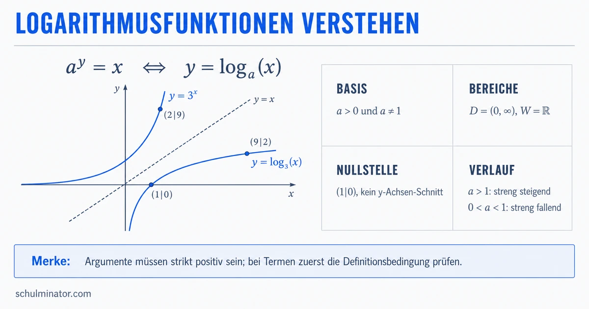 Logarithmusfunktion: Eigenschaften verstehen