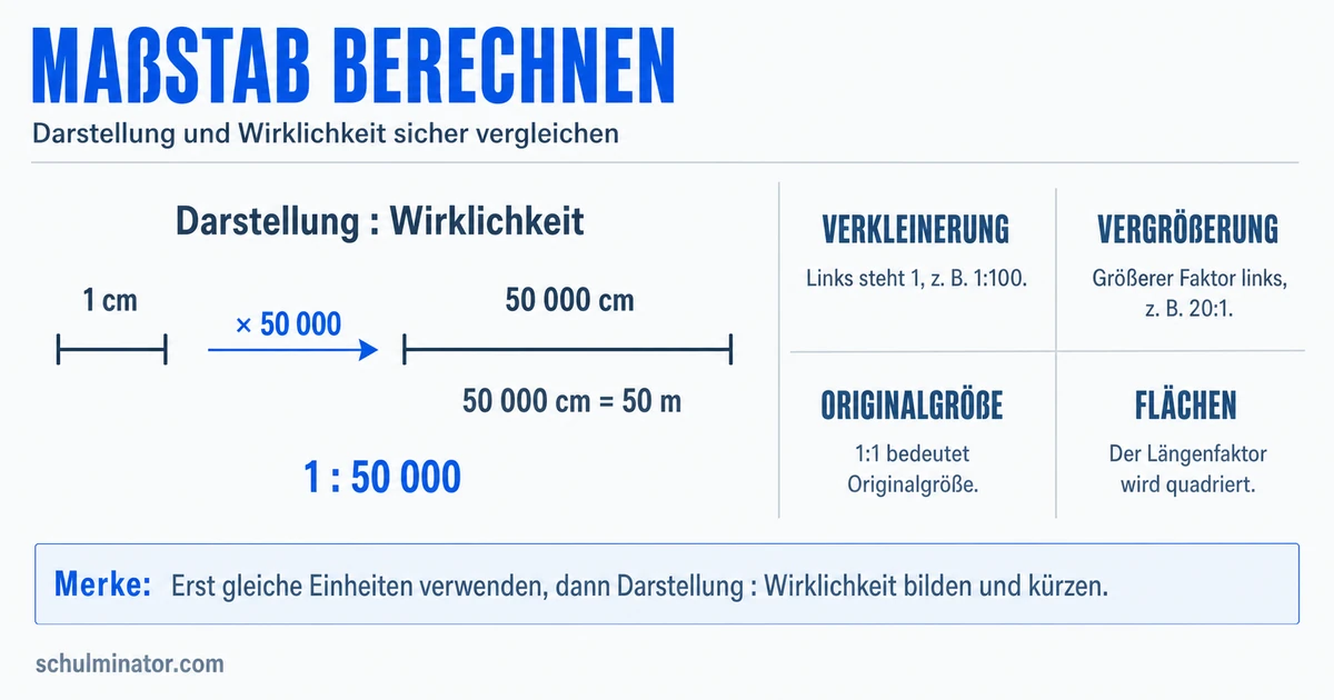 Maßstab verstehen und sicher berechnen