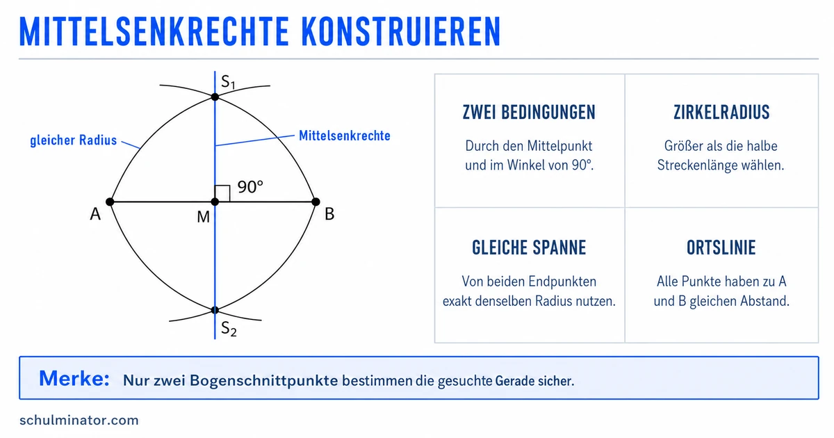 Mittelsenkrechte konstruieren und verstehen