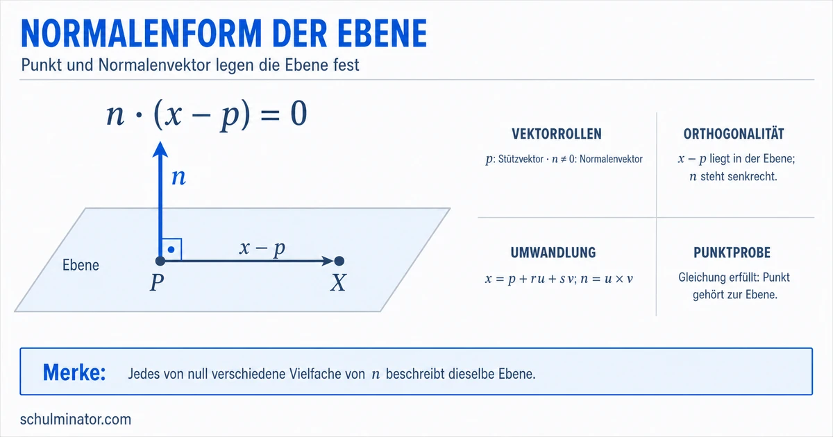 Normalenform von Ebenen einfach erklärt