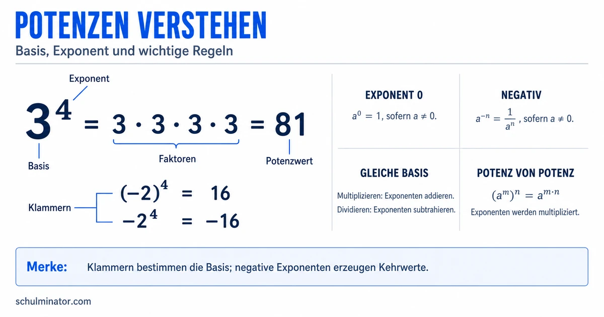 Potenzen verstehen und sicher berechnen