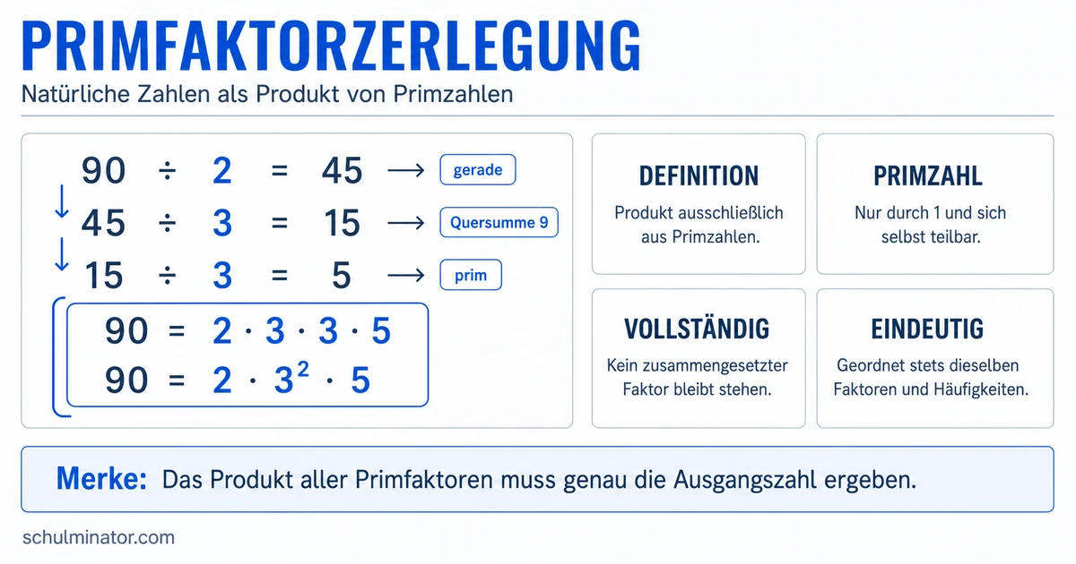 Primfaktorzerlegung einfach erklärt