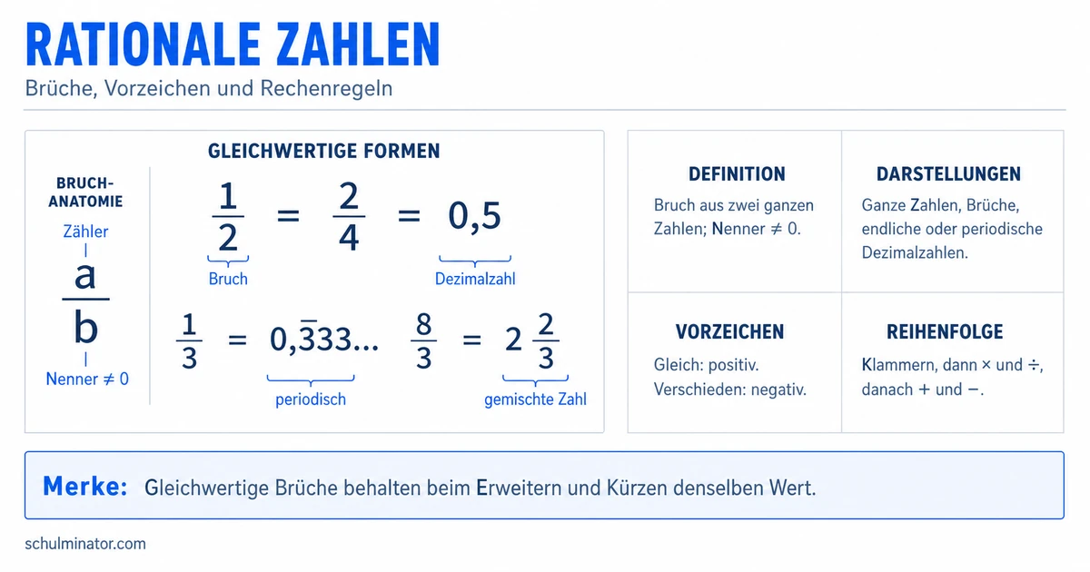 Rationale Zahlen verstehen und sicher berechnen