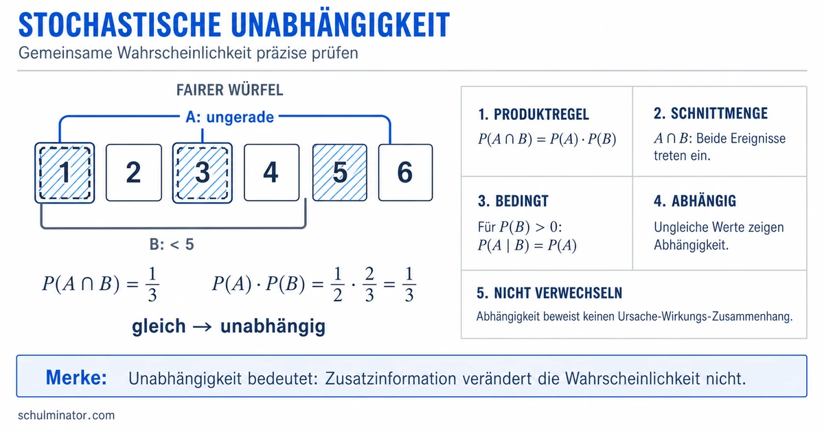 Stochastische Unabhängigkeit prüfen