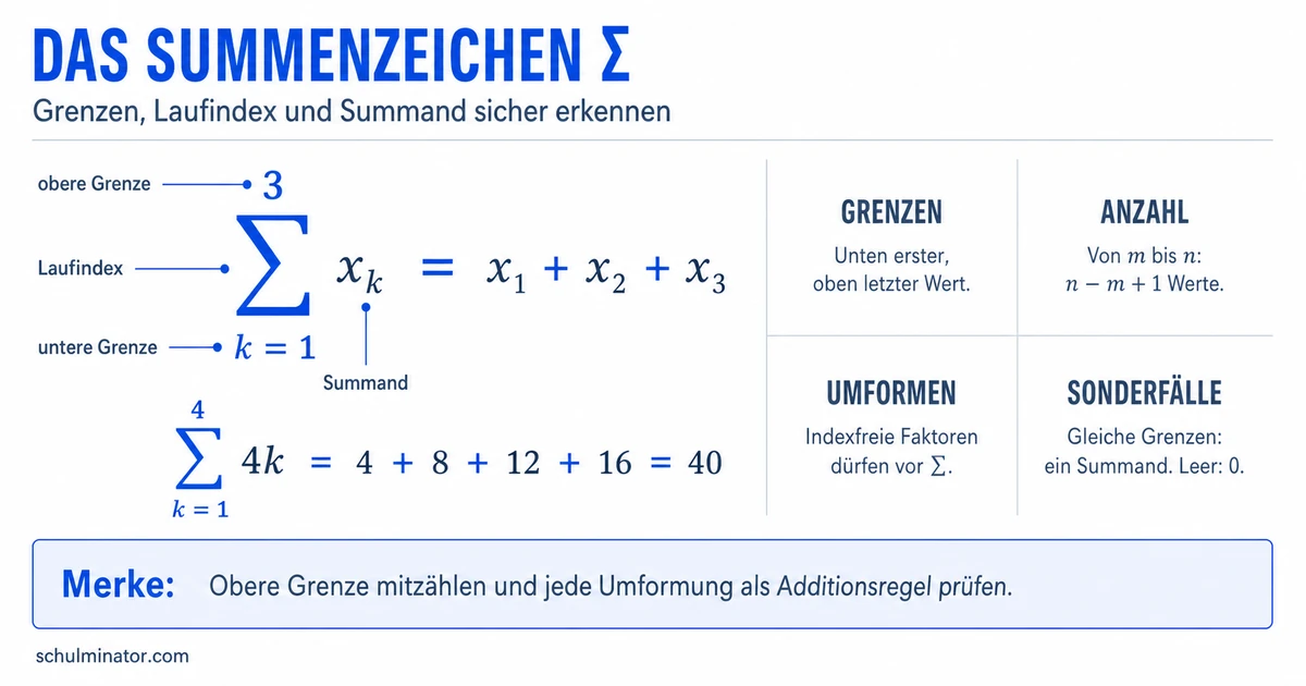 Summenzeichen verstehen und sicher berechnen