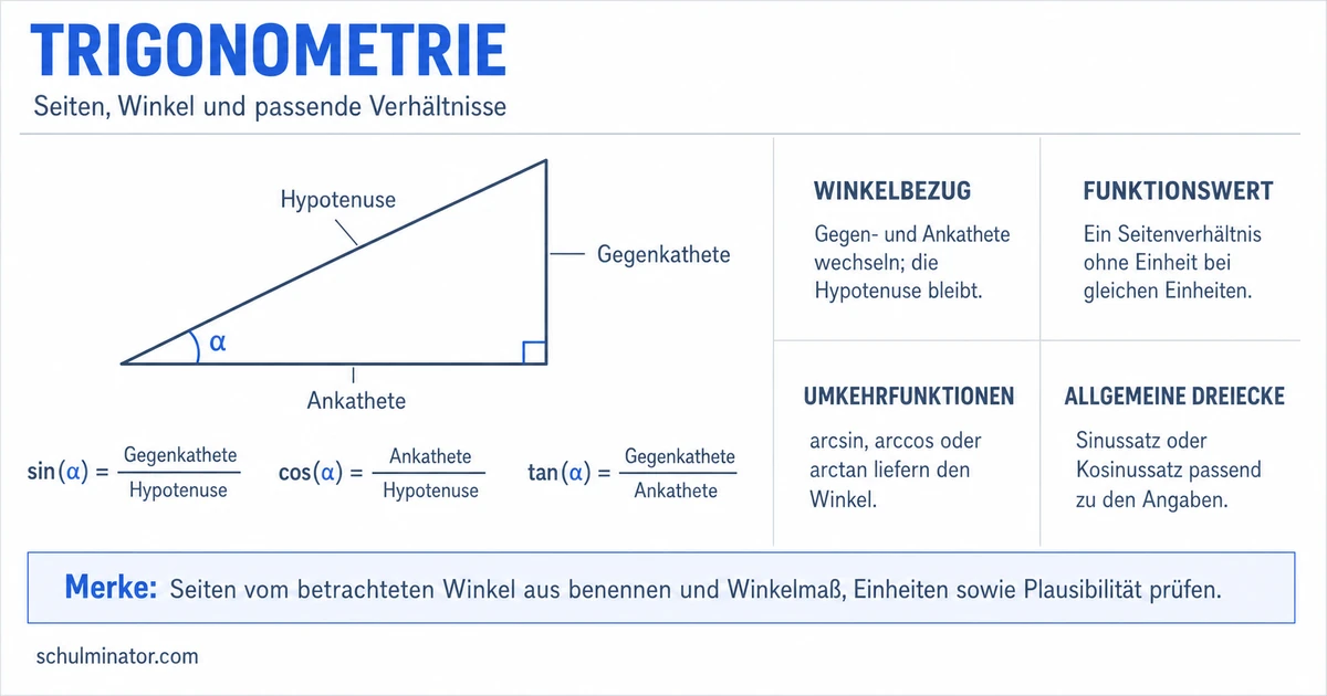 Trigonometrie: Sinus, Kosinus und Tangens