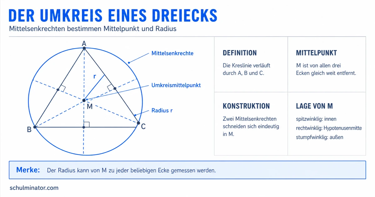 Umkreis eines Dreiecks konstruieren und verstehen