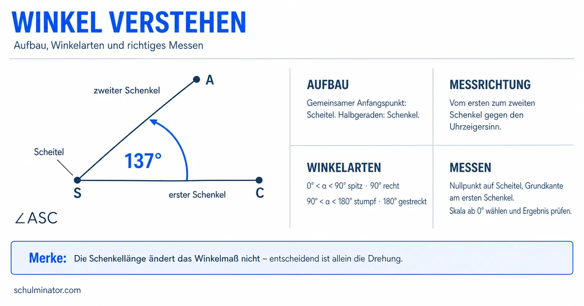 Winkel messen und zeichnen mit dem Geodreieck