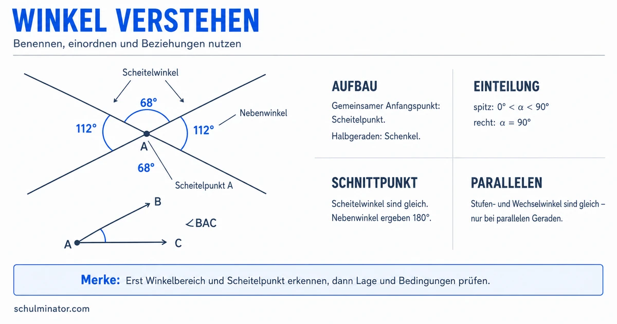 Winkel verstehen: Arten, Messen und Winkelsätze
