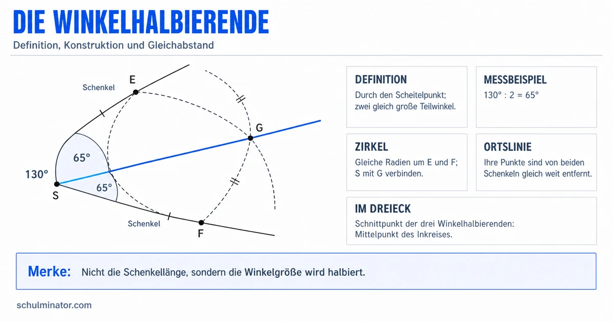 Winkelhalbierende konstruieren und verstehen