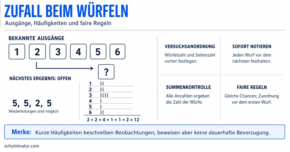 Würfel online werfen: Zufall verstehen