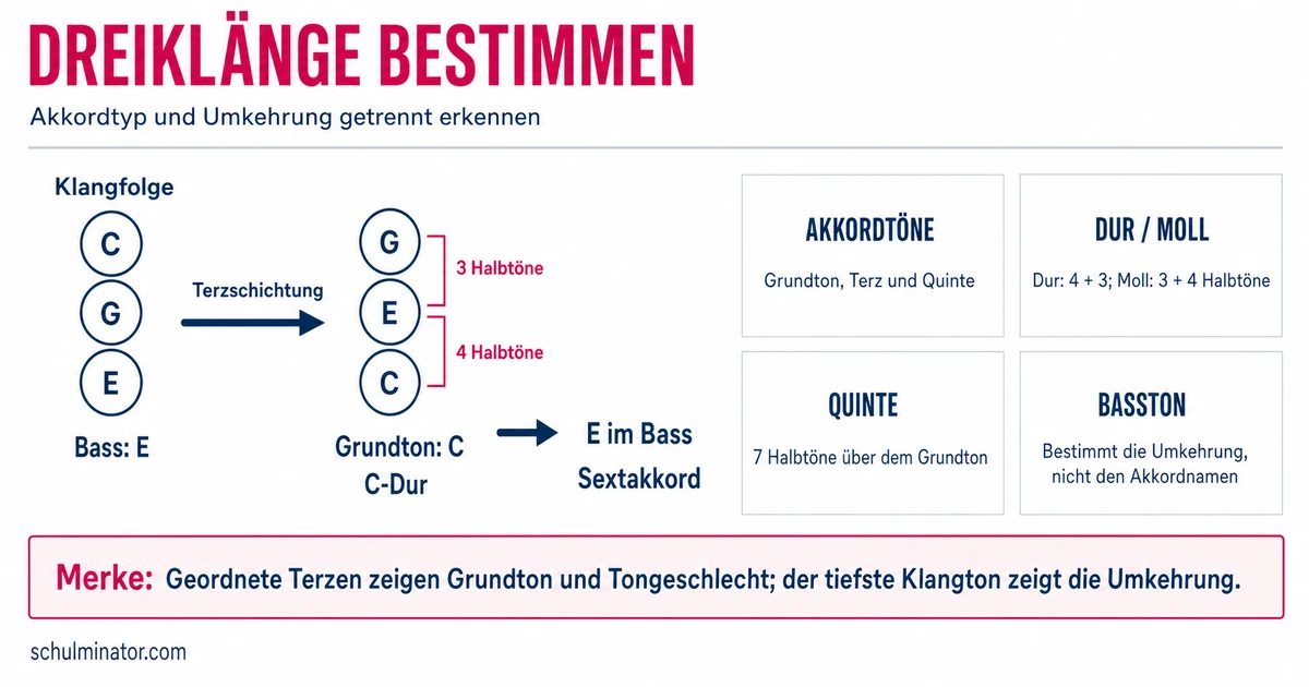 Dreiklänge und Umkehrungen sicher bestimmen