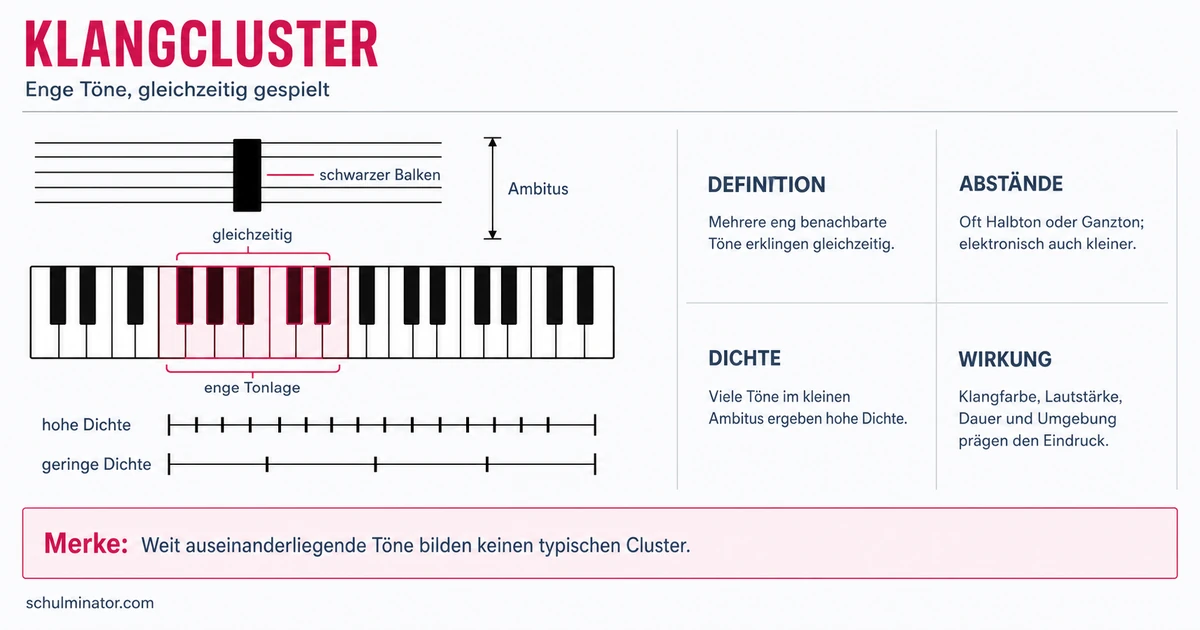 Cluster in der Musik: Spielweise, Klang und Wirkung