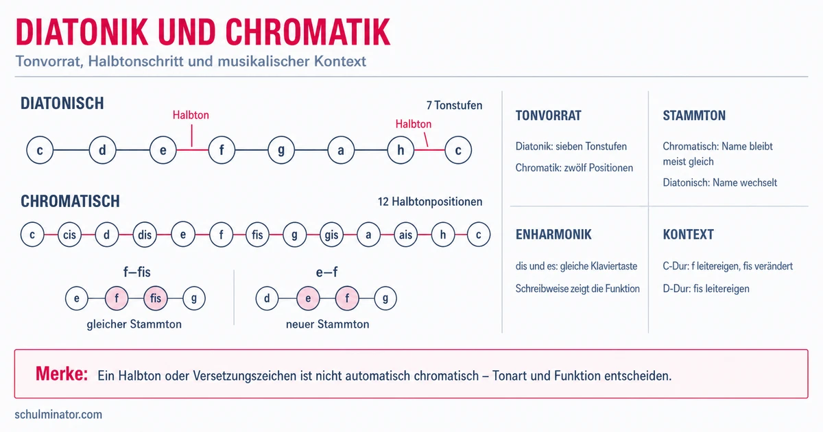 Diatonik und Chromatik einfach unterscheiden