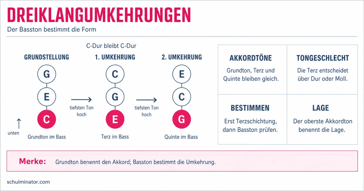 Dreiklangsumkehrungen erkennen und bilden