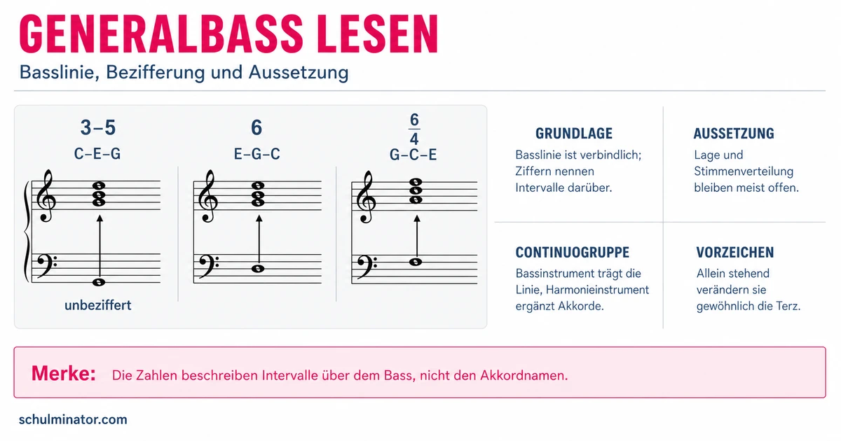 Generalbass: Bezifferung lesen und aussetzen
