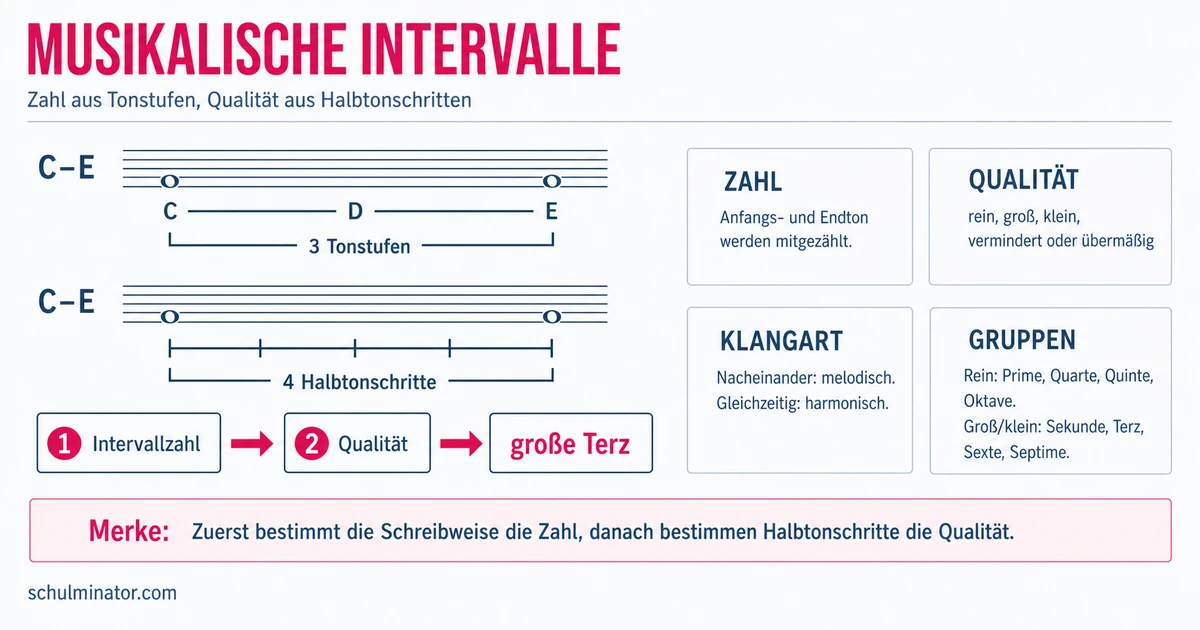 Musikalische Intervalle bestimmen und verstehen