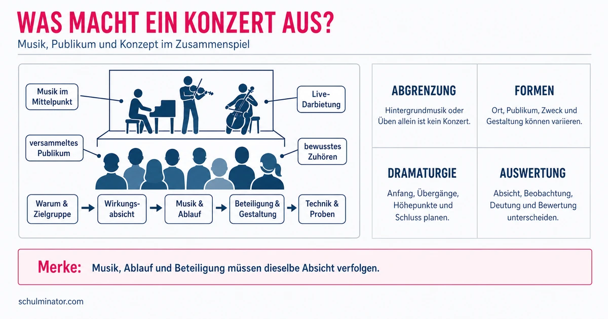 Konzert: Formen, Wirkung und Planung verstehen