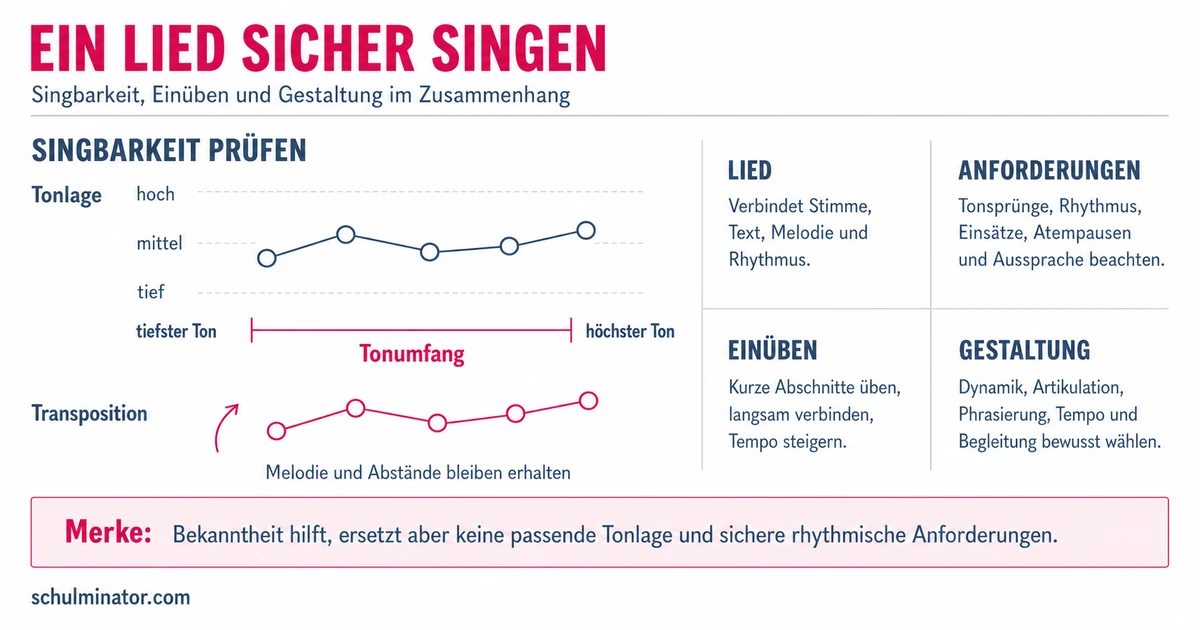 Lied: Aufbau, Auswahl und Gestaltung verstehen